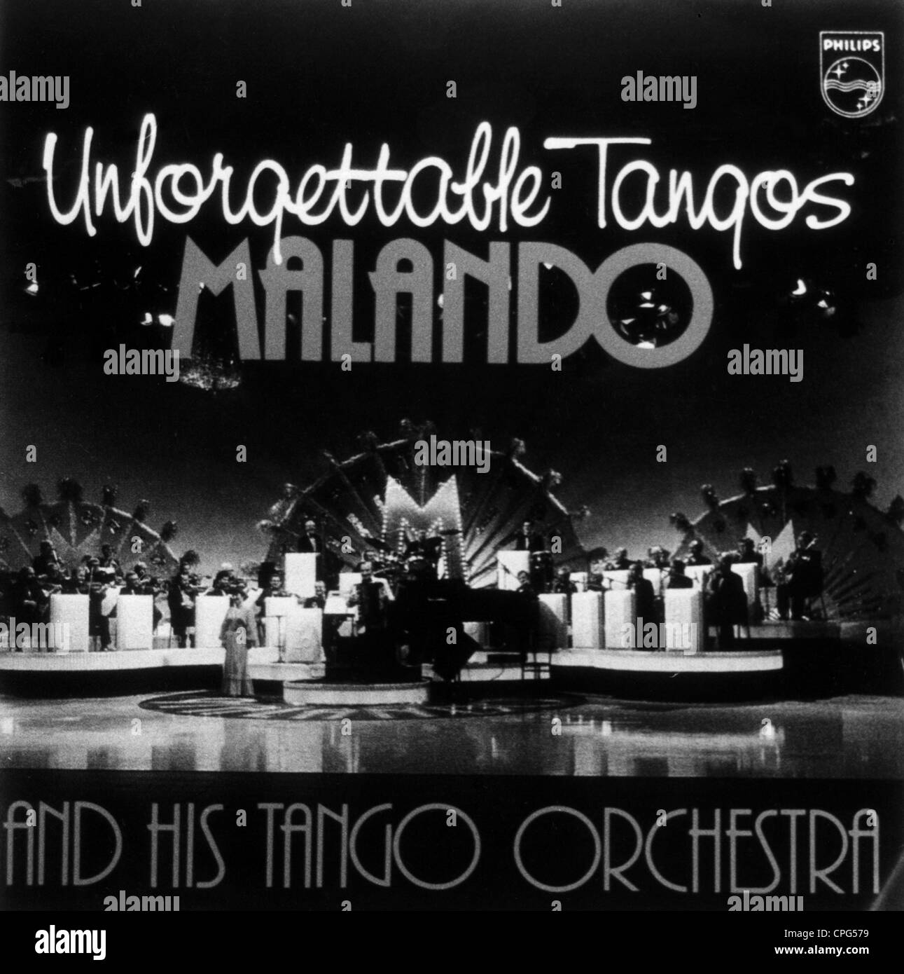 Malando, groupe de musique néerlandaise, album de musique 'Inoubliable Tangos', avec son orchestre, 1990, Banque D'Images