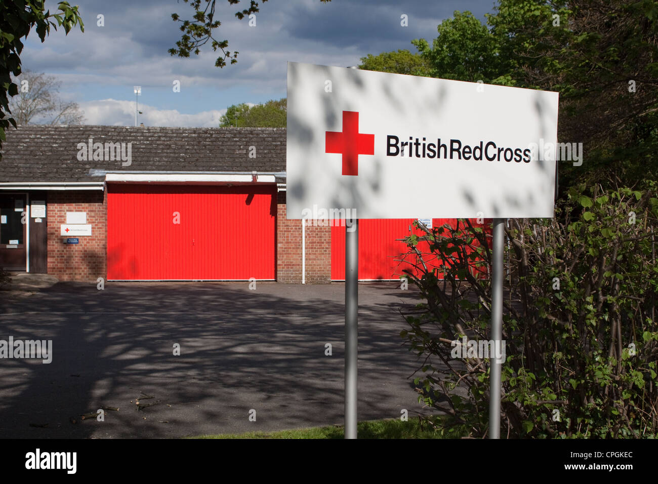 Poste d'ambulances de la Croix-Rouge britannique à Bracknell, Berkshire Banque D'Images