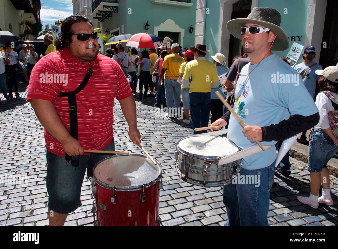 PUERTO RICO - SAN JUAN - La Vieille Ville Street Music Banque D'Images