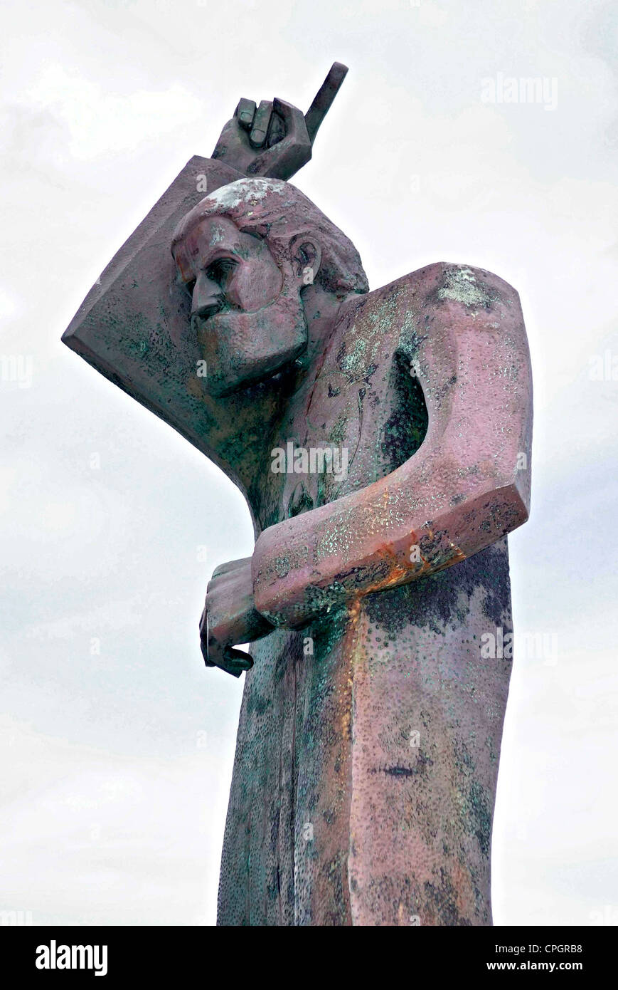 PUERTO RICO San Juan El Capitolo statue de San Juan Bautista - père de la ville. Banque D'Images