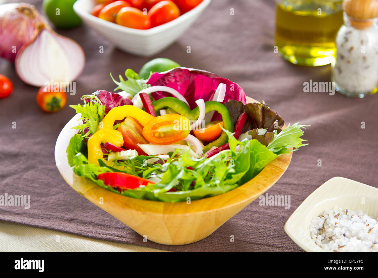 Salade de légumes frais Banque D'Images