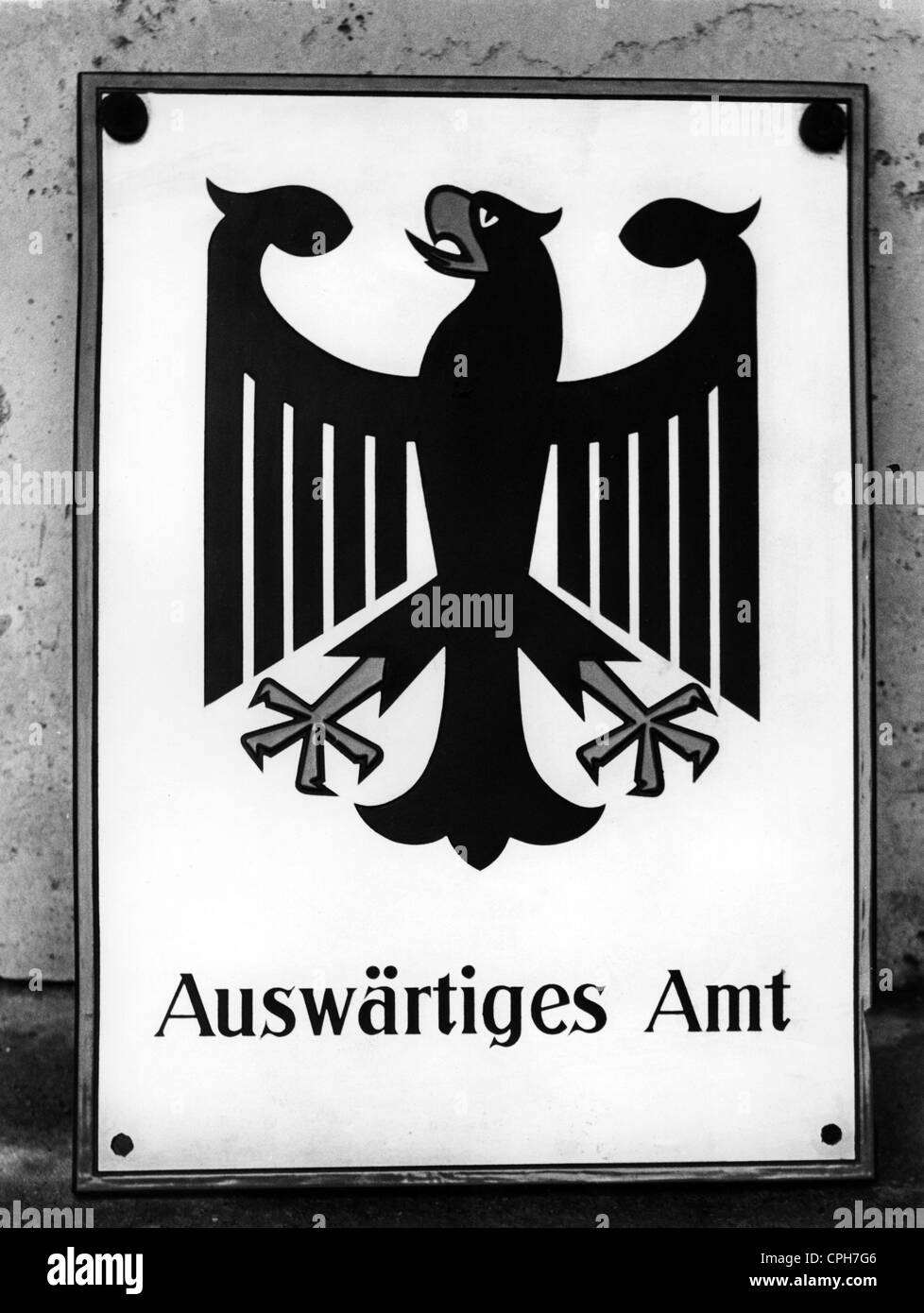 heraldry, panneaux de bureau, Allemagne, bureau étranger, panneau, vers 1960, droits additionnels-Clearences-non disponible Banque D'Images