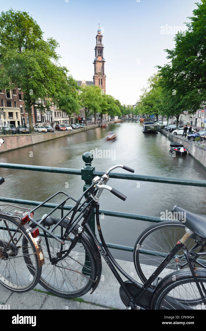 L'église Westerkerk Jordaan, Amsterdam, Pays-Bas Banque D'Images