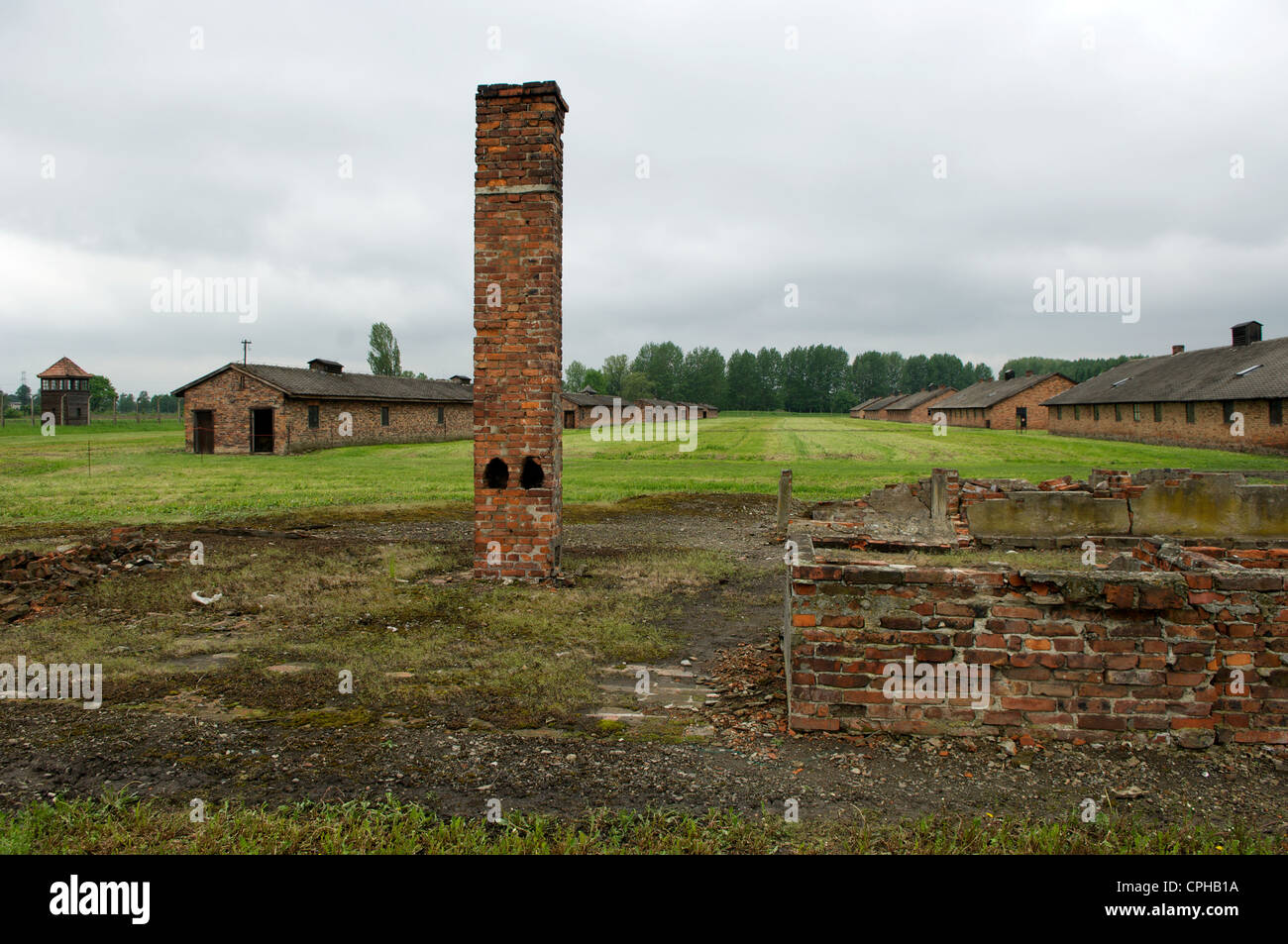 Auschwitz Birkenau (Auschwitz II) Camp de concentration, près de Cracovie, Pologne Banque D'Images