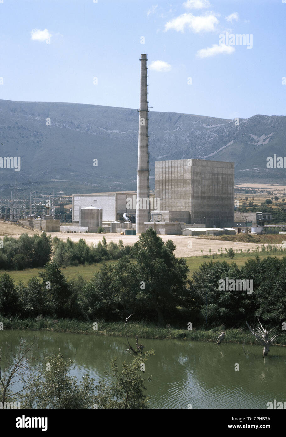 Centrale nucléaire de Saint Mary de Garona. Province de Burgos. L'Espagne. Banque D'Images