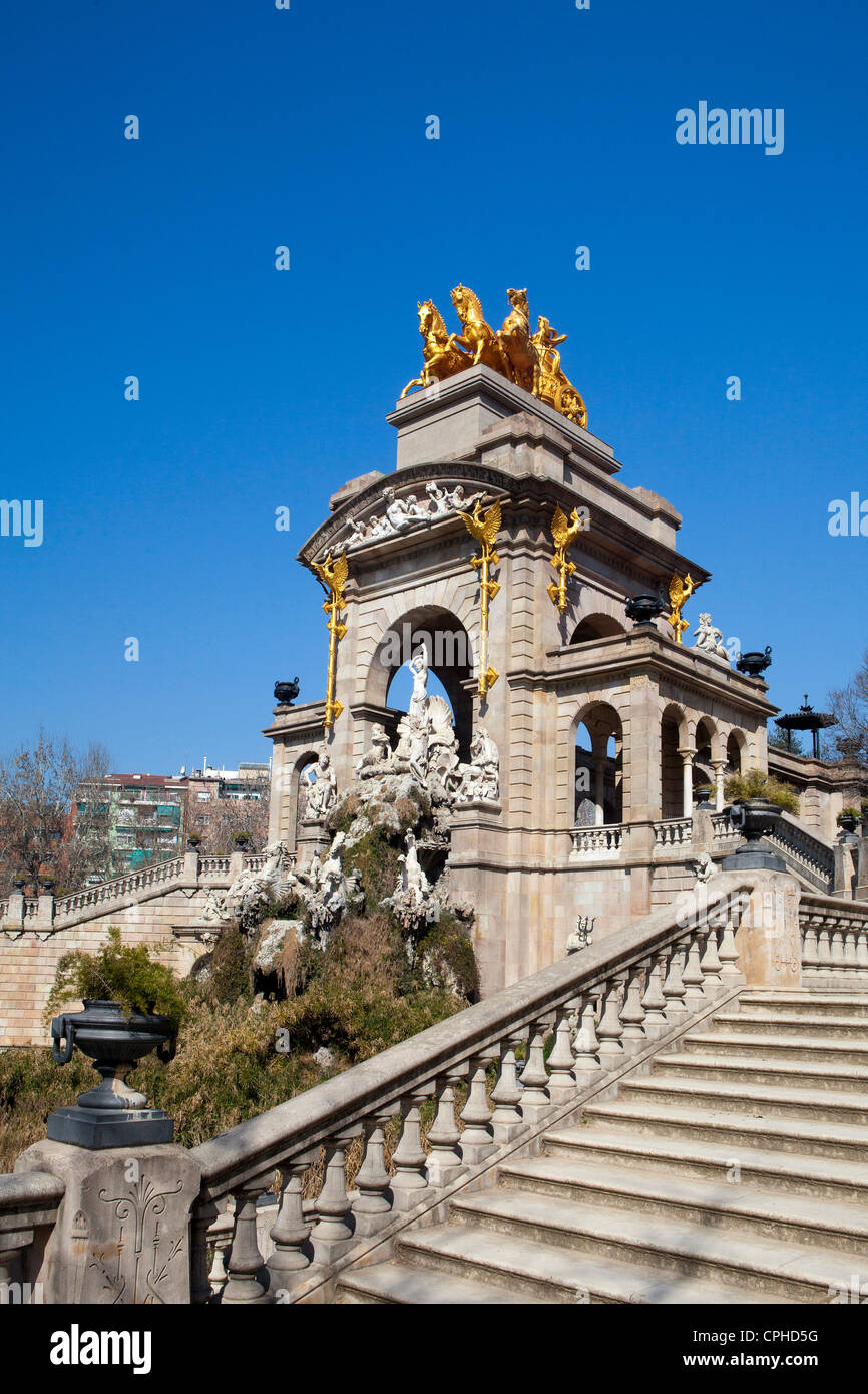 Barcelone, Espagne, Europe, Gaudi, l'architecture, Ciutadella, célèbre, monument, monumental, parc, statues, automne Banque D'Images