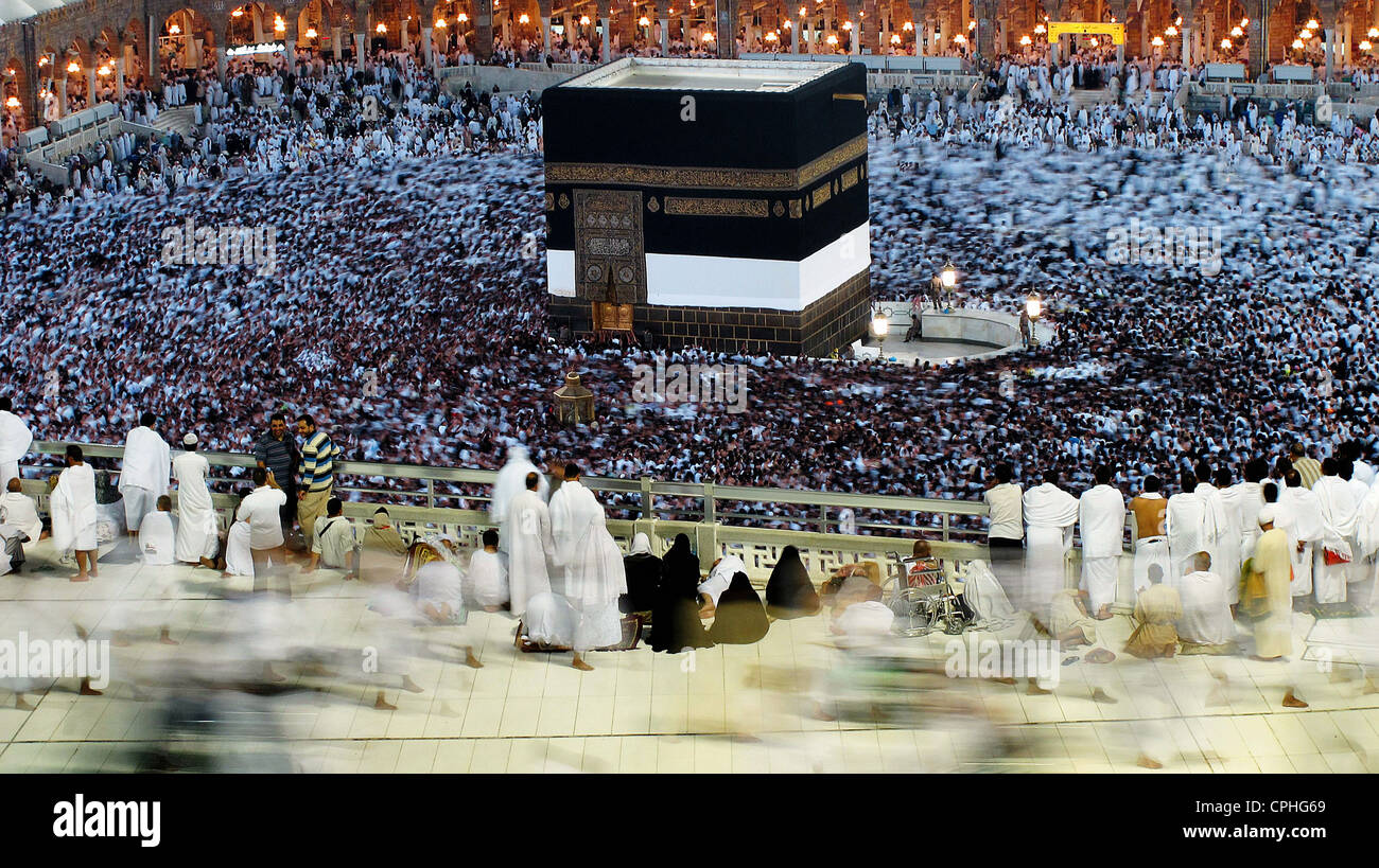 Pèlerinage à La Mecque, Arabie saoudite Kaaba Banque D'Images