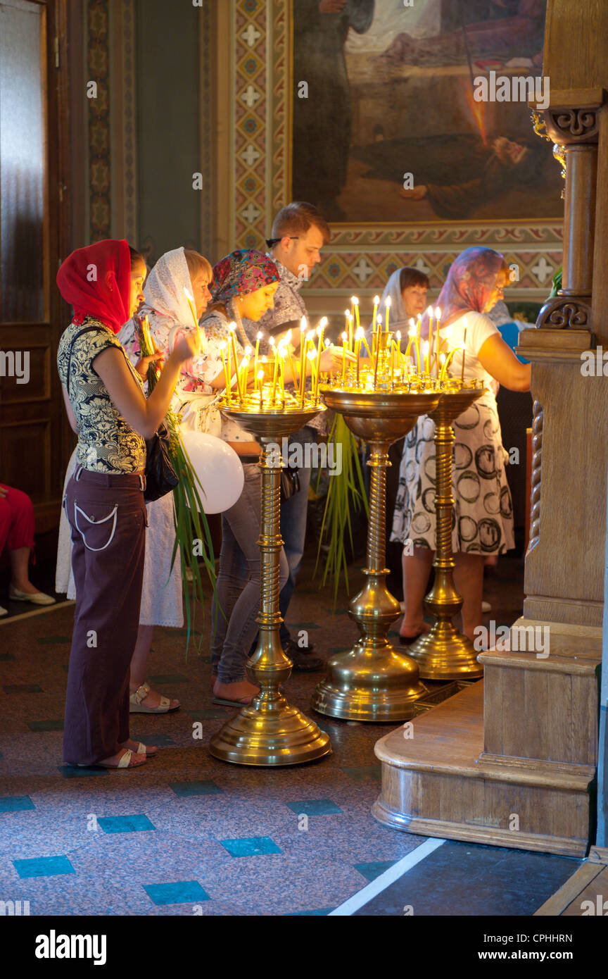 Vydubychi Monastery, Kiev, Ukraine, l'Europe. Banque D'Images