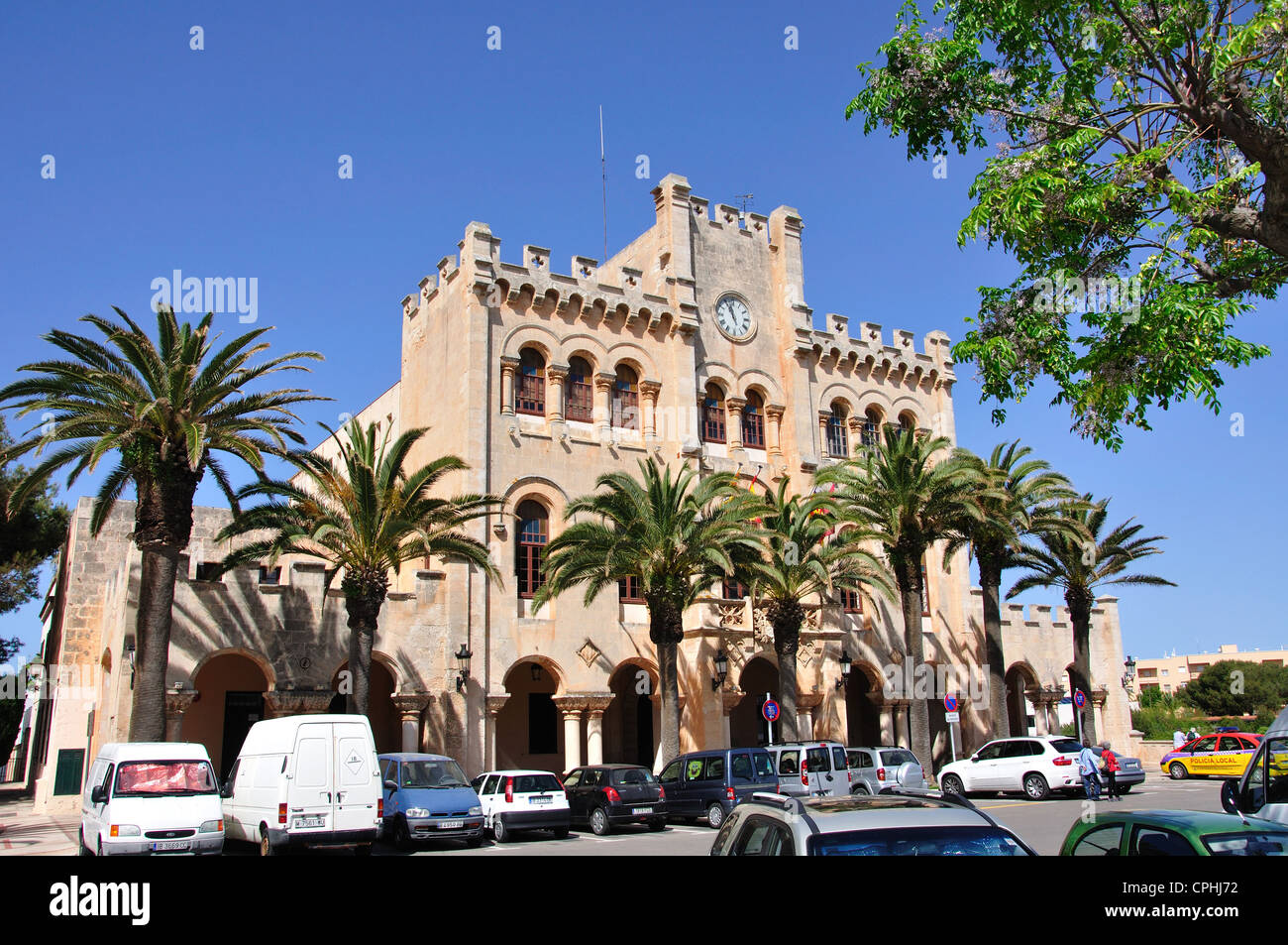 Ayuntamiento (Mairie), Plaça Des Naissance, ciutadella de menorca, Minorque, Iles Baléares, Espagne Banque D'Images