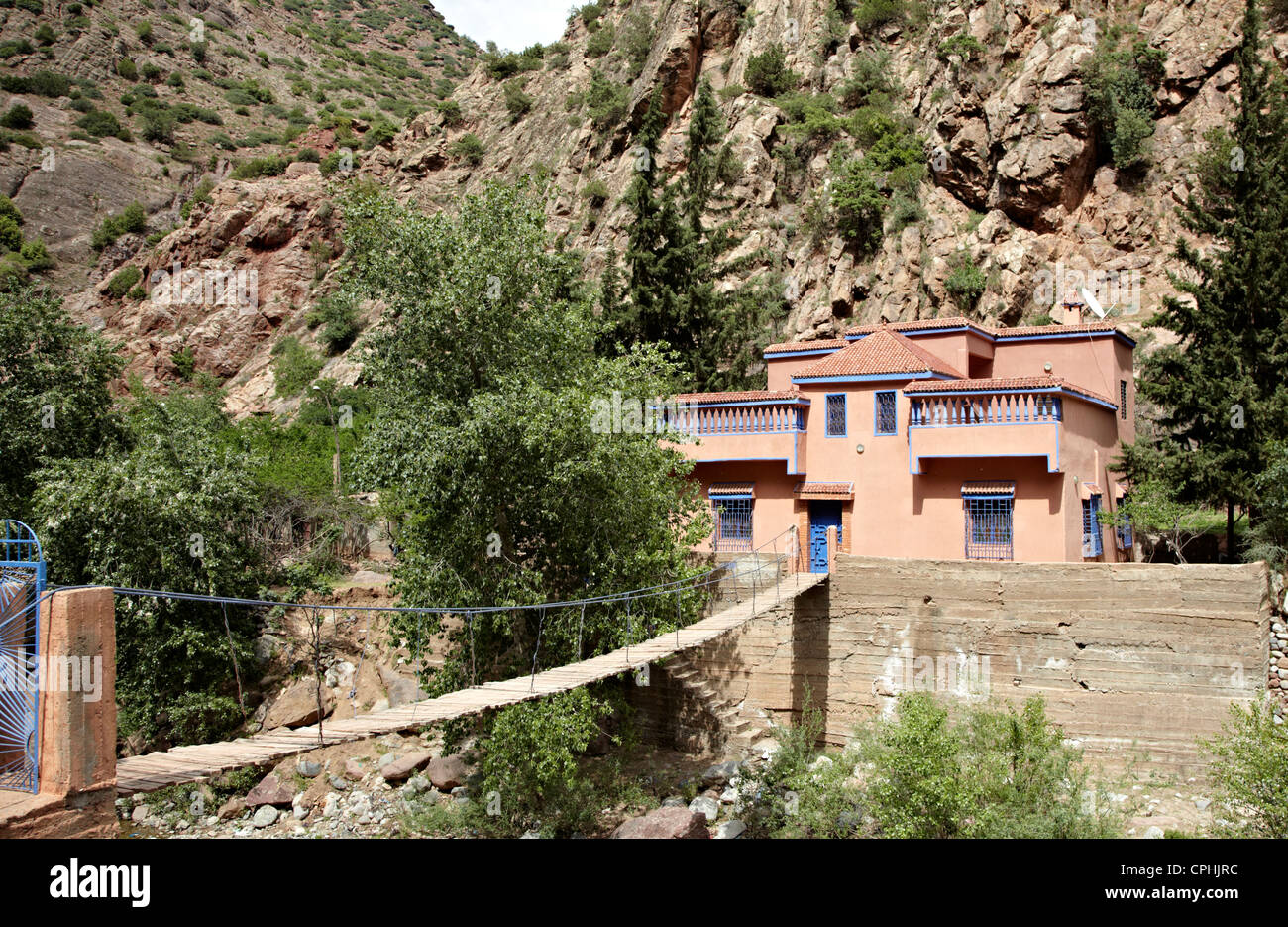 Maison berbère dans les montagnes de l'Atlas Maroc Banque D'Images