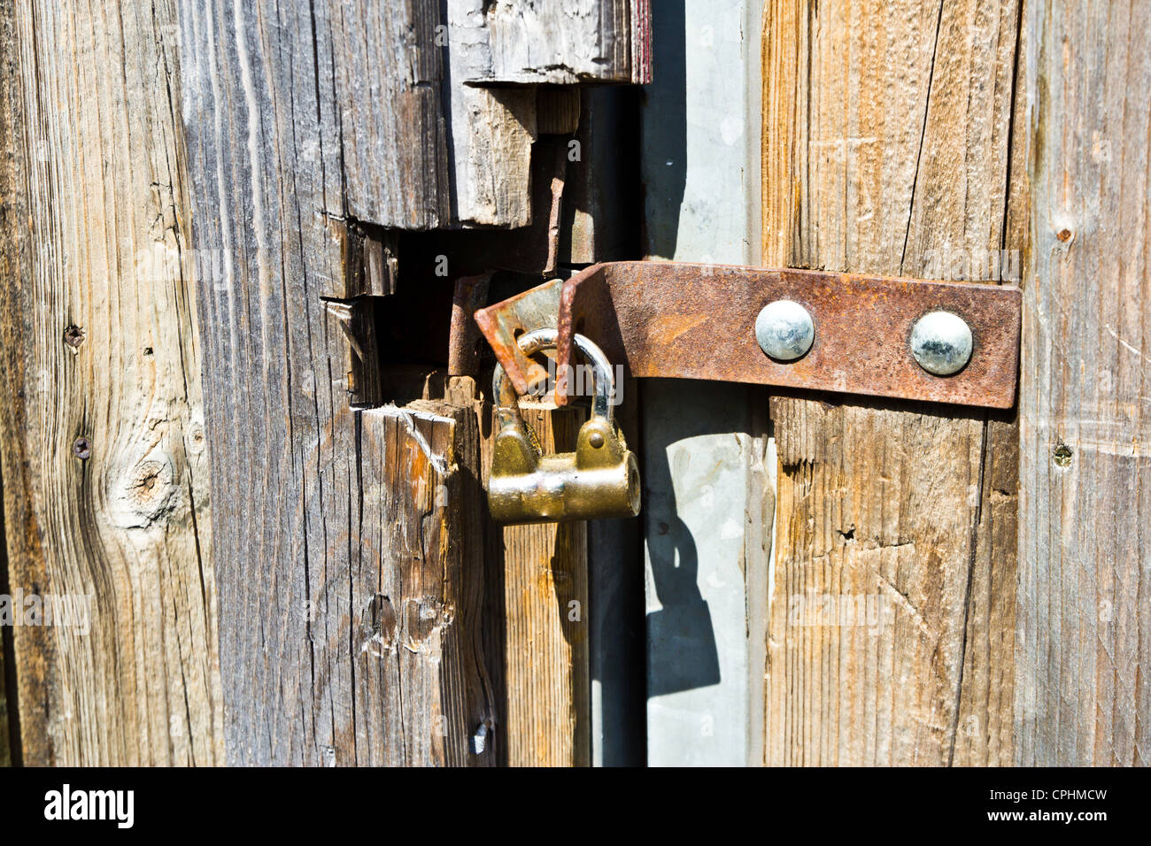 vieille porte en bois Banque D'Images