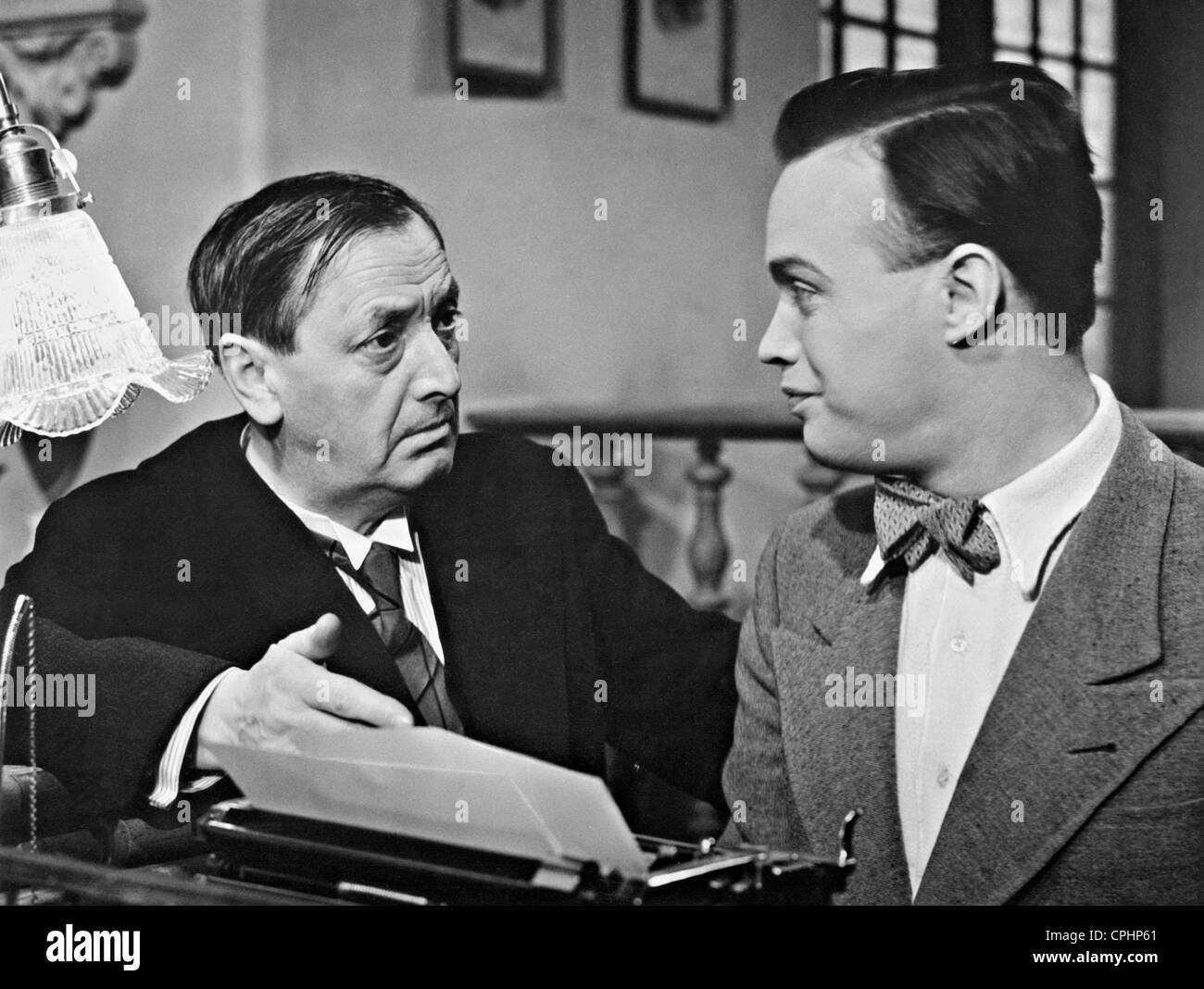 Hans Moser et Kurt Meisel dans 'Le Grouch', 1939 Banque D'Images