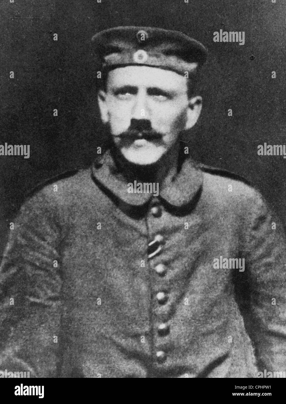 Adolf Hitler en tant que l'ordre au 16e Régiment de réserve bavarois, 1914 (photo n/b) Banque D'Images