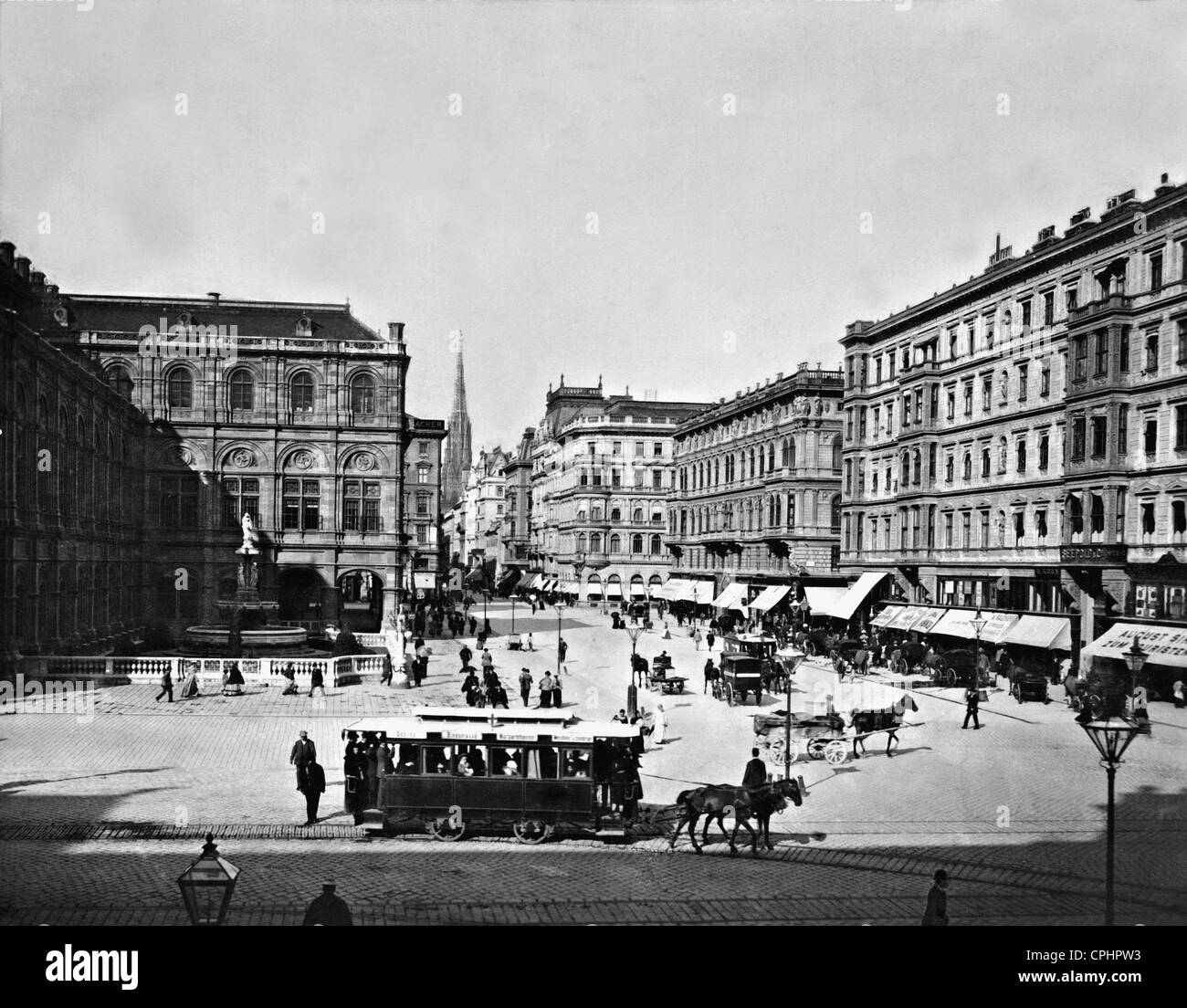 La rue Kärntner à Vienne, 1898 Banque D'Images