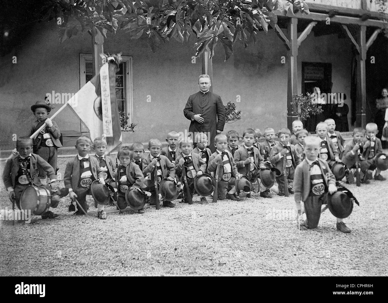Les jeunes tireurs, 1913 Tyrolien Banque D'Images