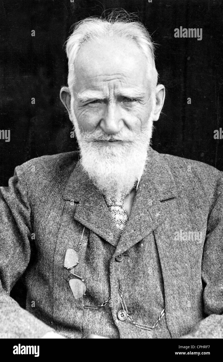 George Bernard Shaw (1856-1950) dramaturge irlandais musique & critique littéraire. En 1925, Shaw a reçu le Prix Nobel de littérature Banque D'Images