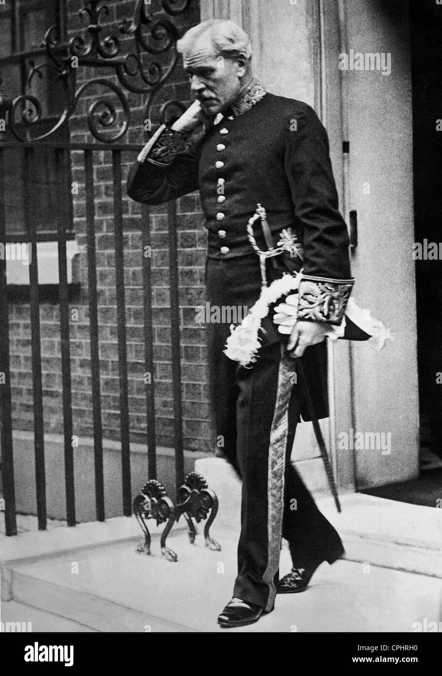 Feuilles de Ramsay MacDonald 10 Downing Street. Banque D'Images