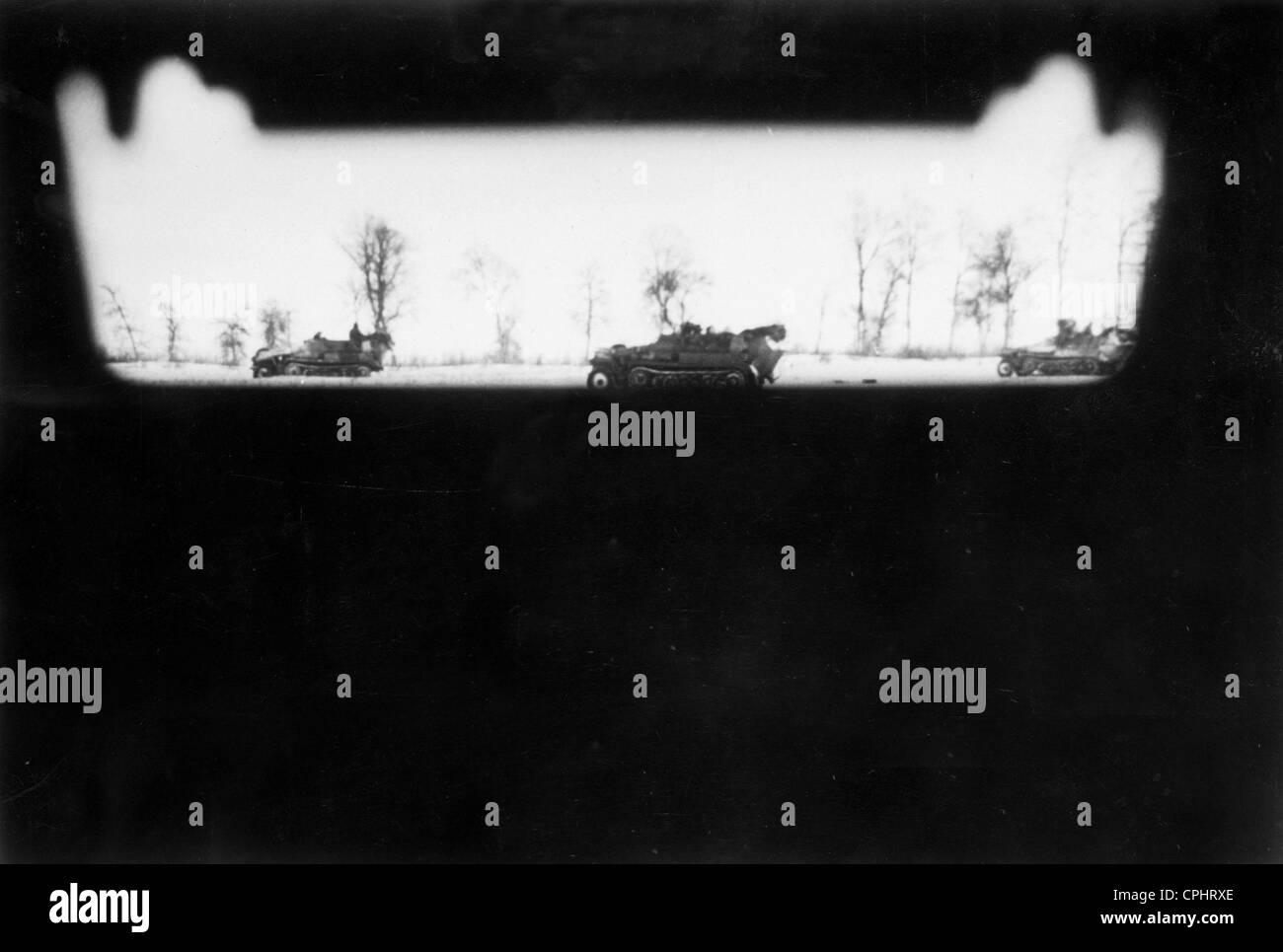 Véhicules de combat blindé allemand près de Kharkiv, 1943 Banque D'Images