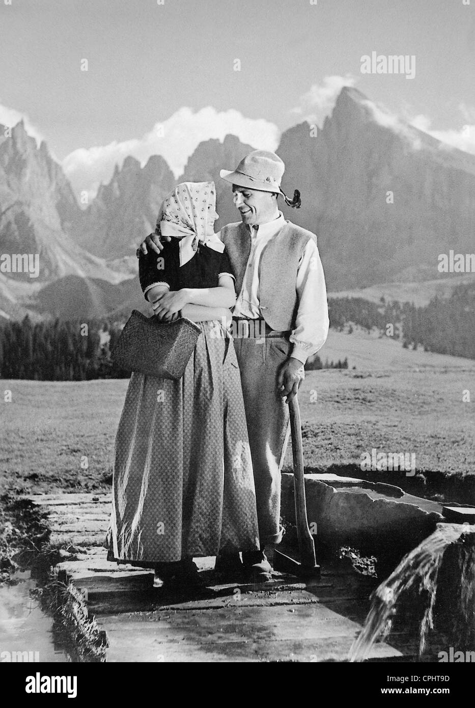 Andergast Maria et Luis Trenker dans 'le fils prodigue', 1934 Banque D'Images