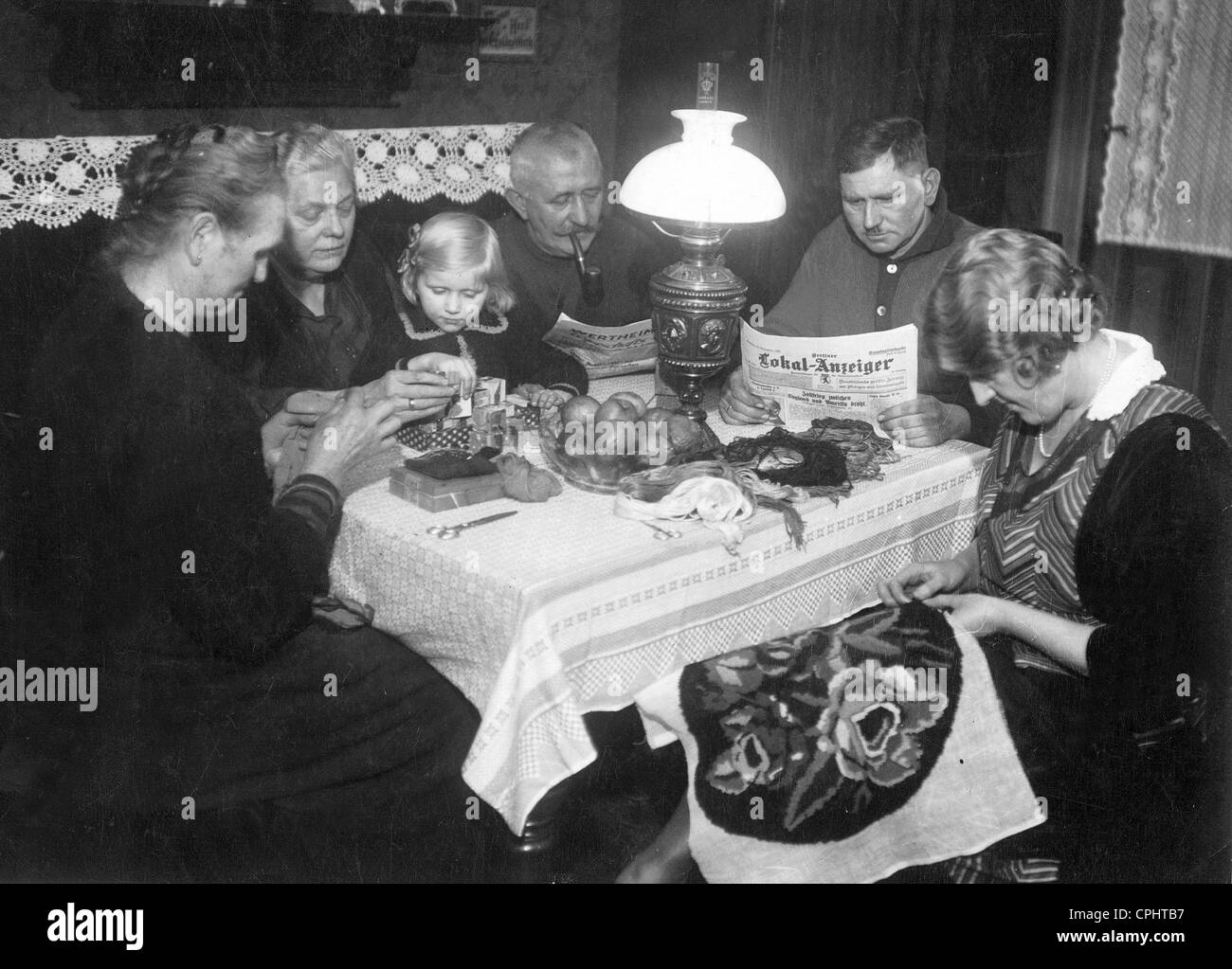 La famille du travailleur de Berlin, 1930 Banque D'Images
