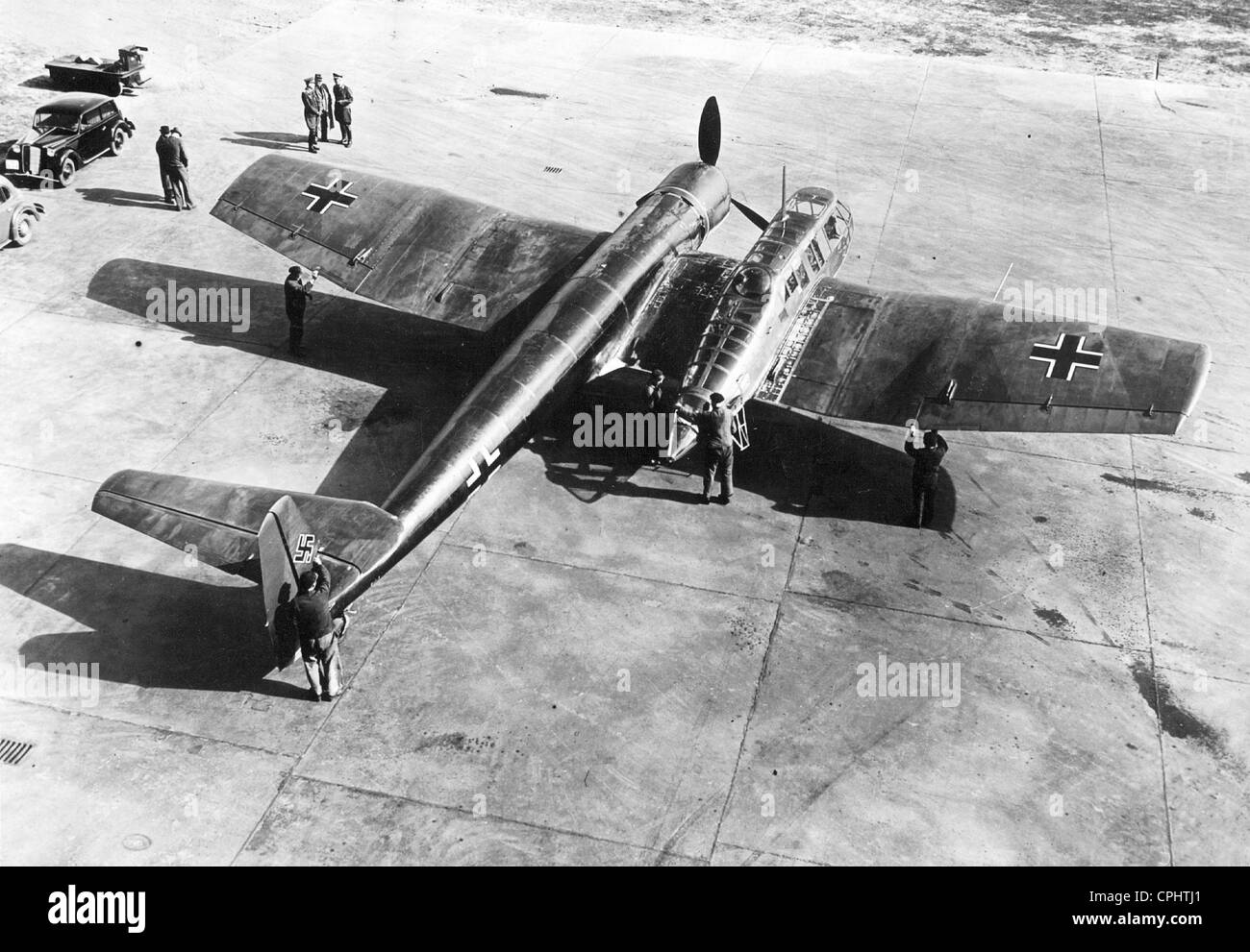 Avion de reconnaissance allemand Blohm und Voss BV 141, 1942 Banque D'Images