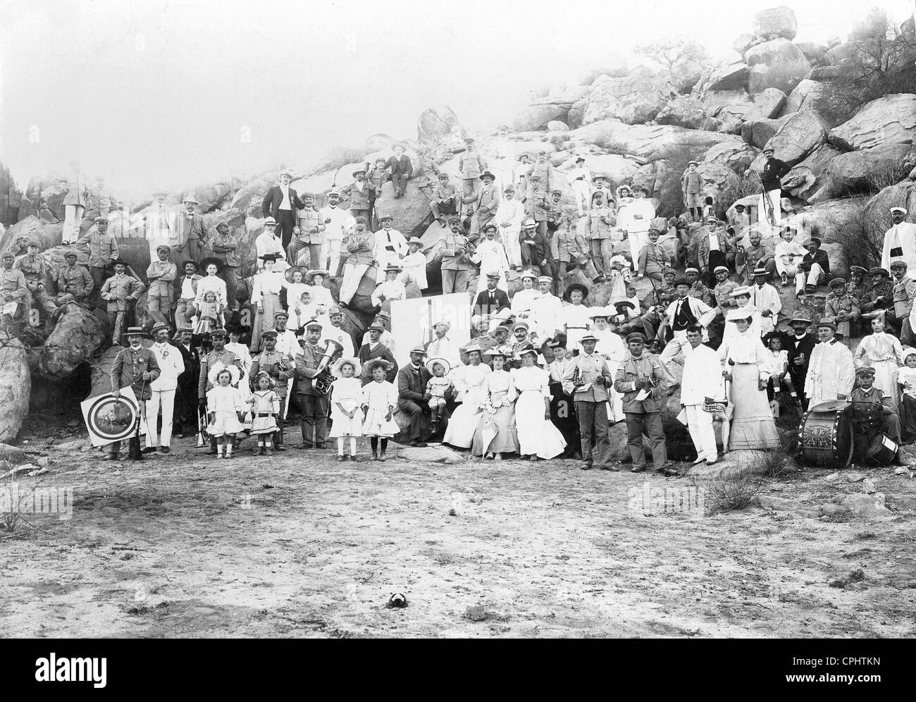 Club d'armes à feu dans le Sud-Ouest Africain allemand, 1907 Banque D'Images