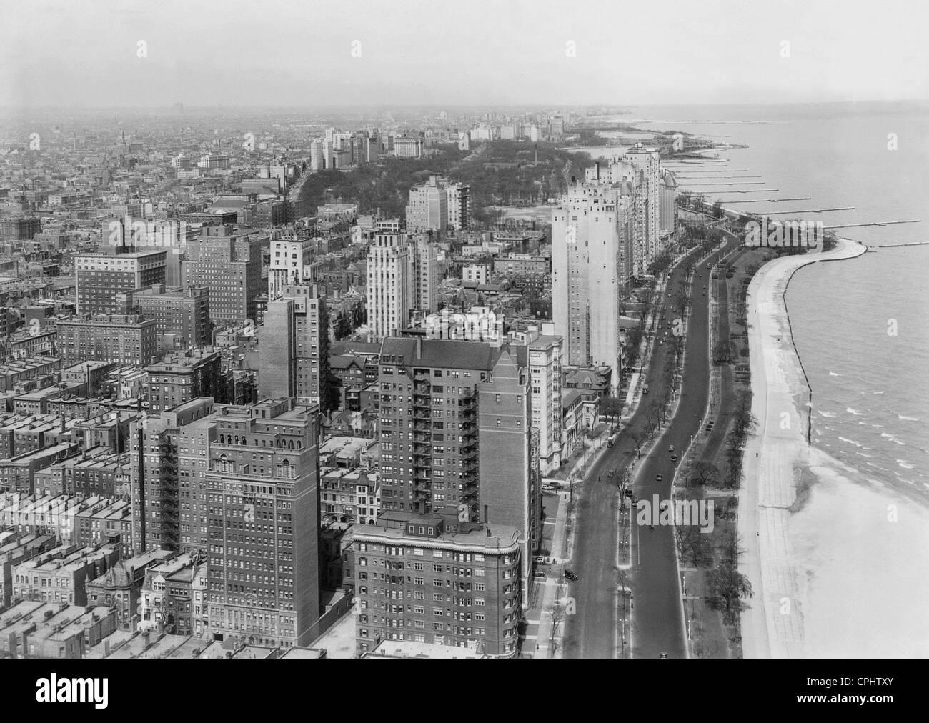 Vue de North Chicago, 1935 Banque D'Images