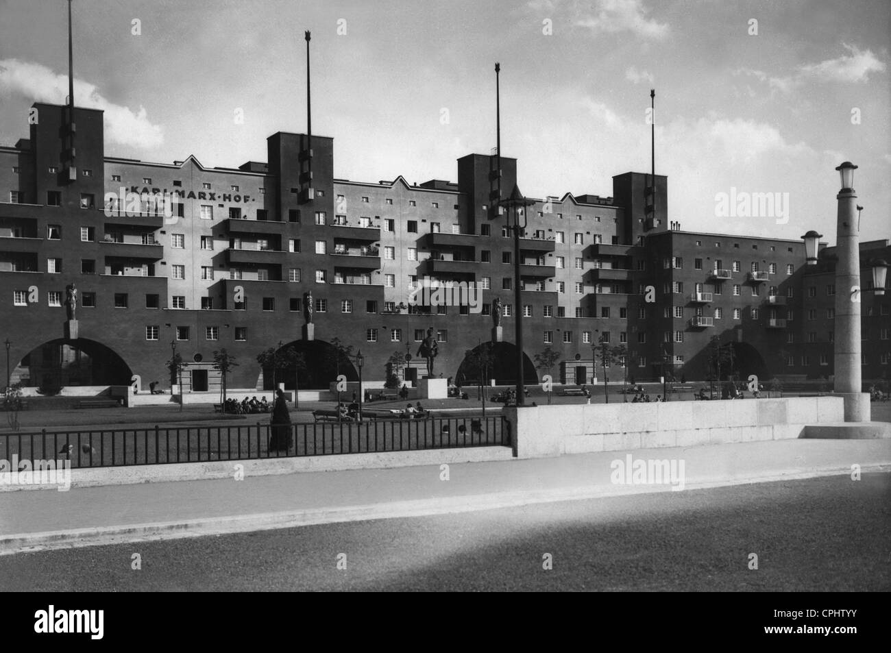 La Karl-Marx-Hof dans Vienna-Heiligenstadt, 1932 Banque D'Images