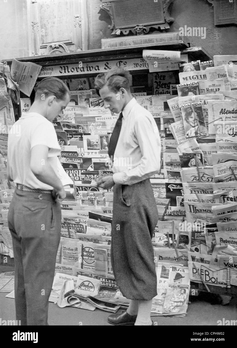 À Vienne, 1936 Kiosque Banque D'Images