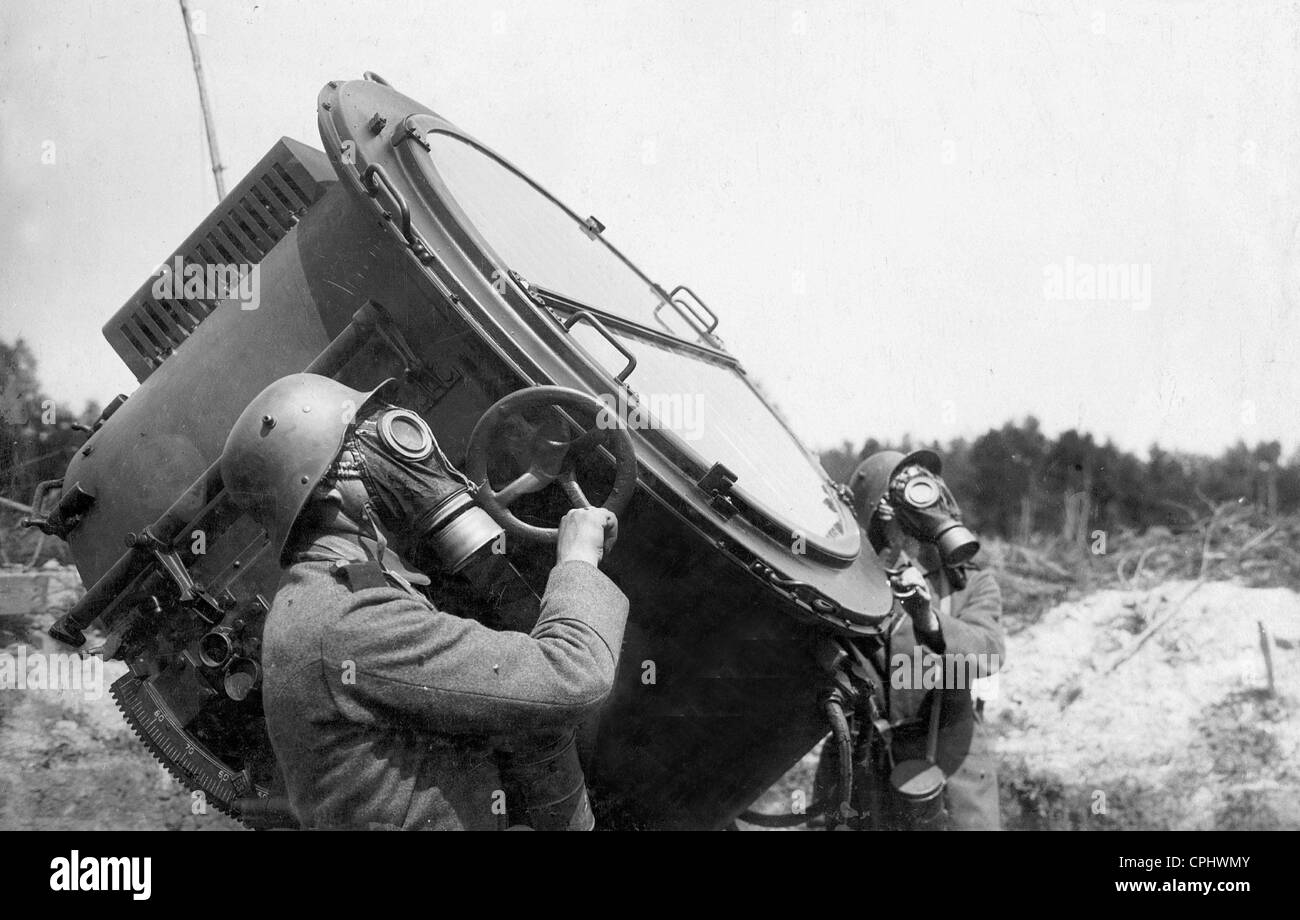 D'un projecteur d'avions allemand ant-batterie, 1918 Banque D'Images