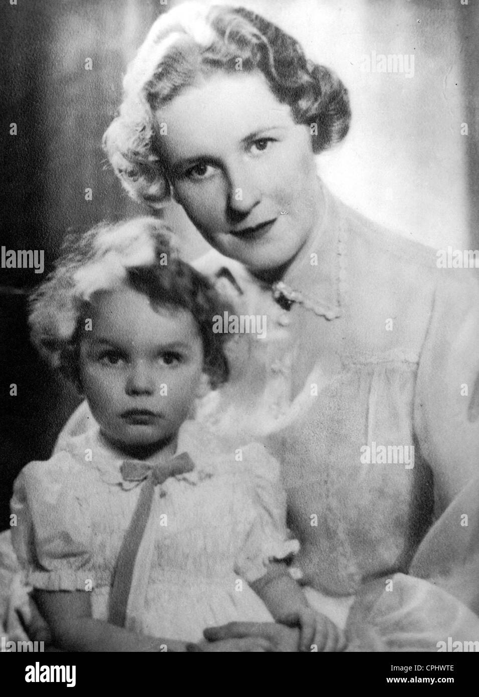 Emmy Goering avec fille Edda Banque D'Images