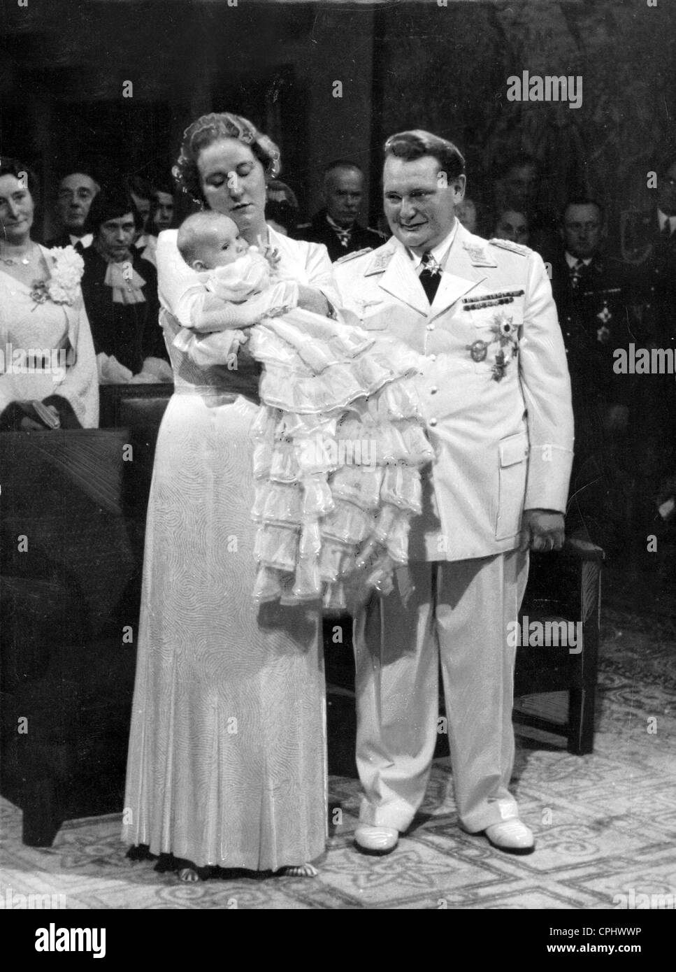 Hermann Goering Emmy avec femme et fille Edda, 1938 Banque D'Images