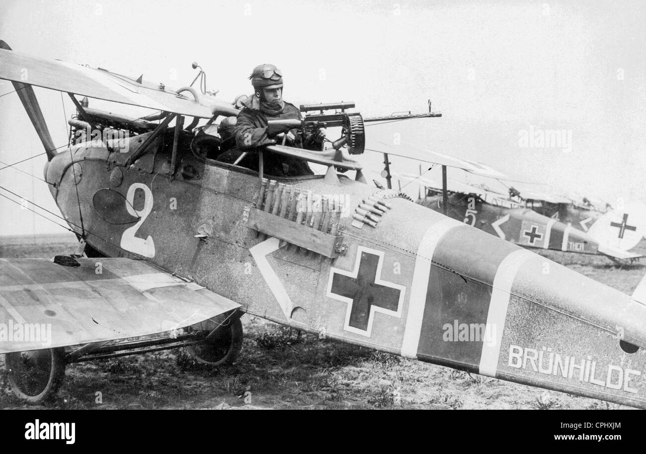 Avions d'attaque au sol allemand au front occidental pendant la Première Guerre mondiale Banque D'Images