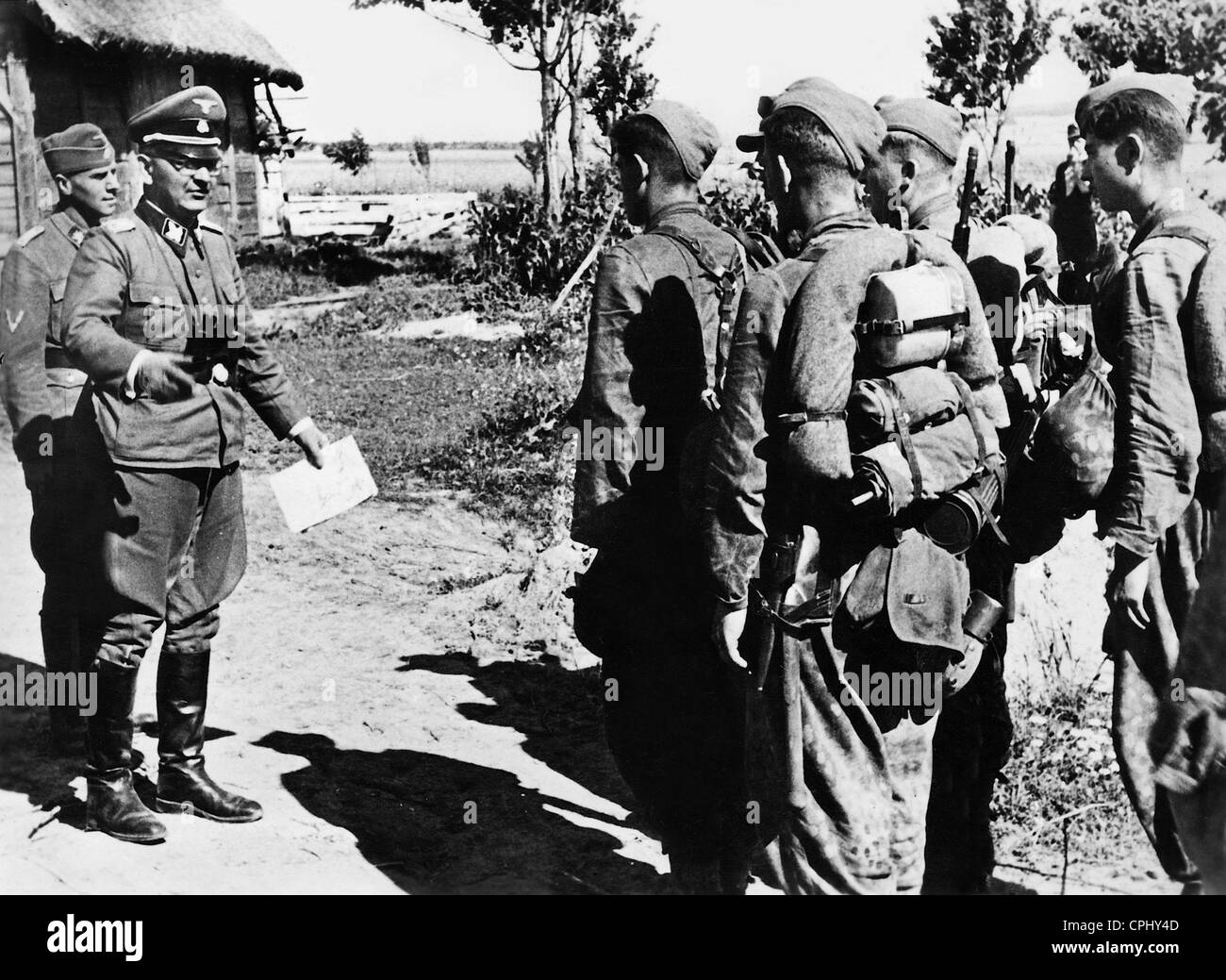 Le galicien volontaires de la Waffen-SS sur le front de l'Est, 1944 Banque D'Images