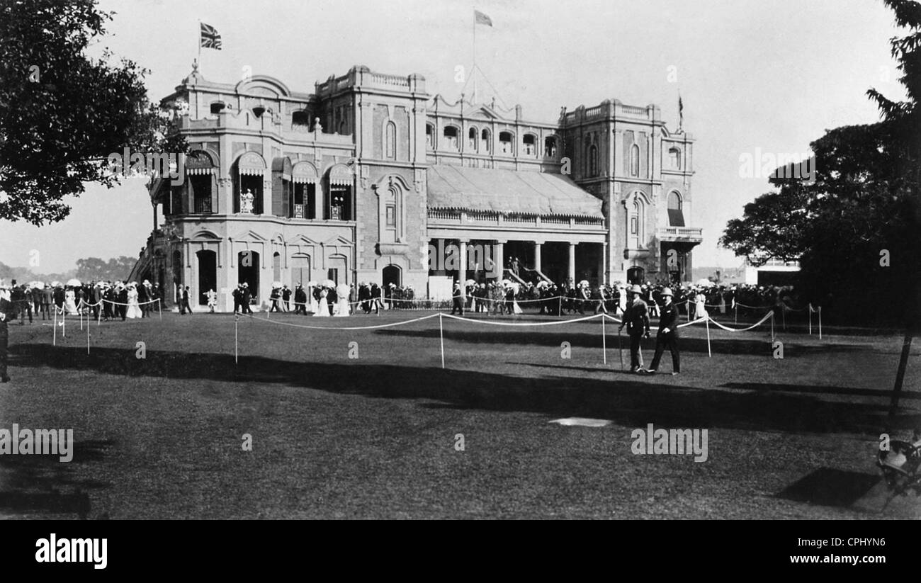Piste de course de chevaux dans la région de Kolkata, 1907 Banque D'Images