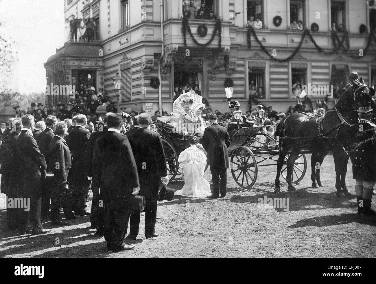 L'impératrice Augusta Victoria à Gera, 1905 Banque D'Images
