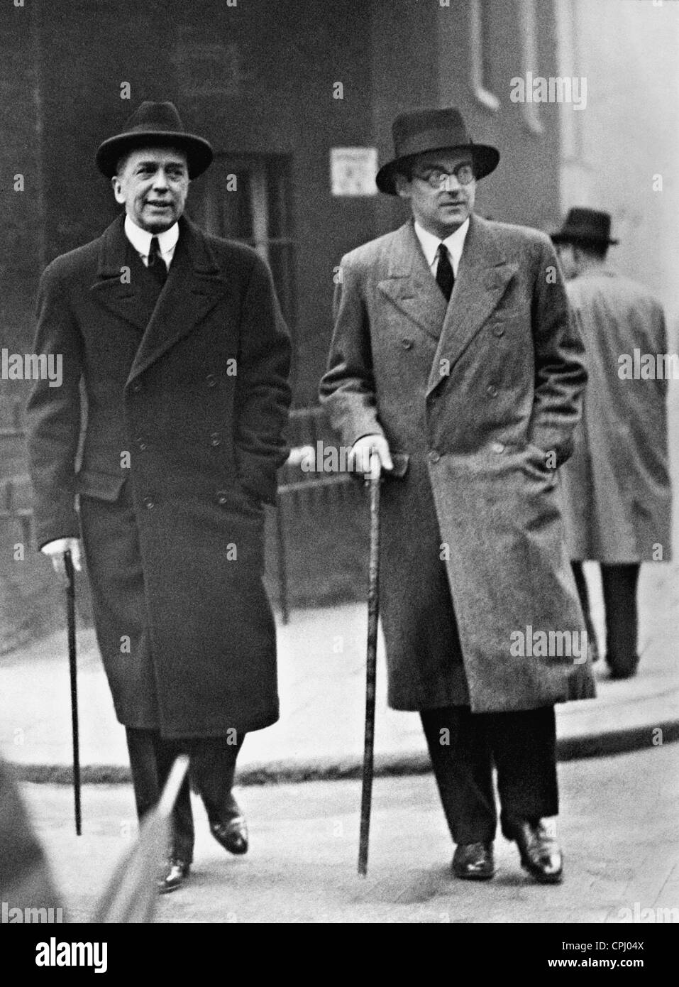 Leopold von Hoesch et prince Otto von Bismarck à Londres, 1936 Banque D'Images