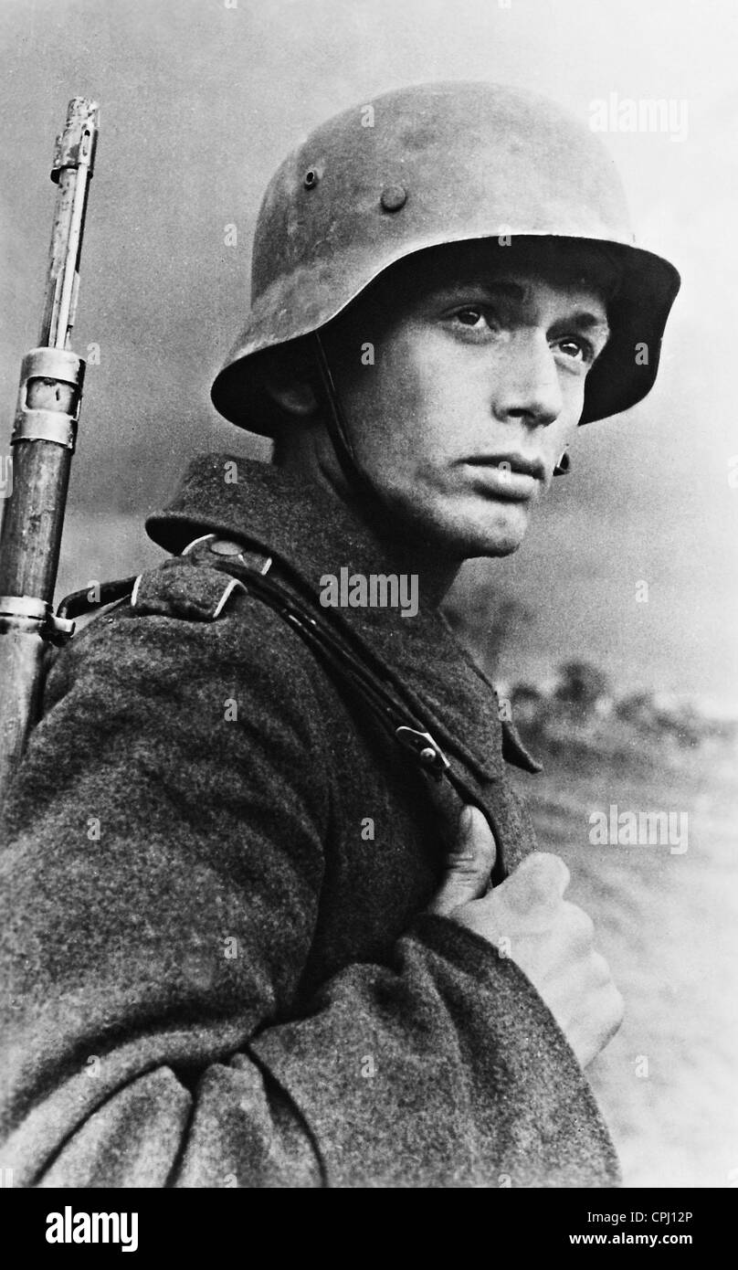 Soldat allemand, 1942 Banque D'Images
