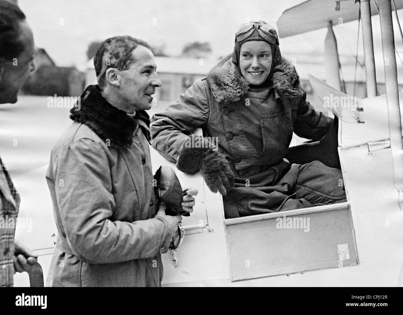 Jean Batten et Edward Walter, 1935 Banque D'Images