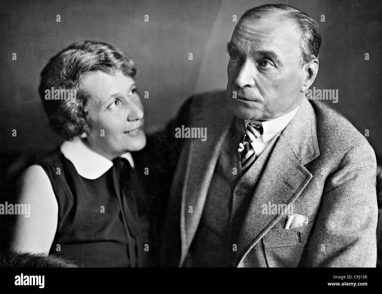 Albert Bassermann avec sa femme, 1930 Banque D'Images
