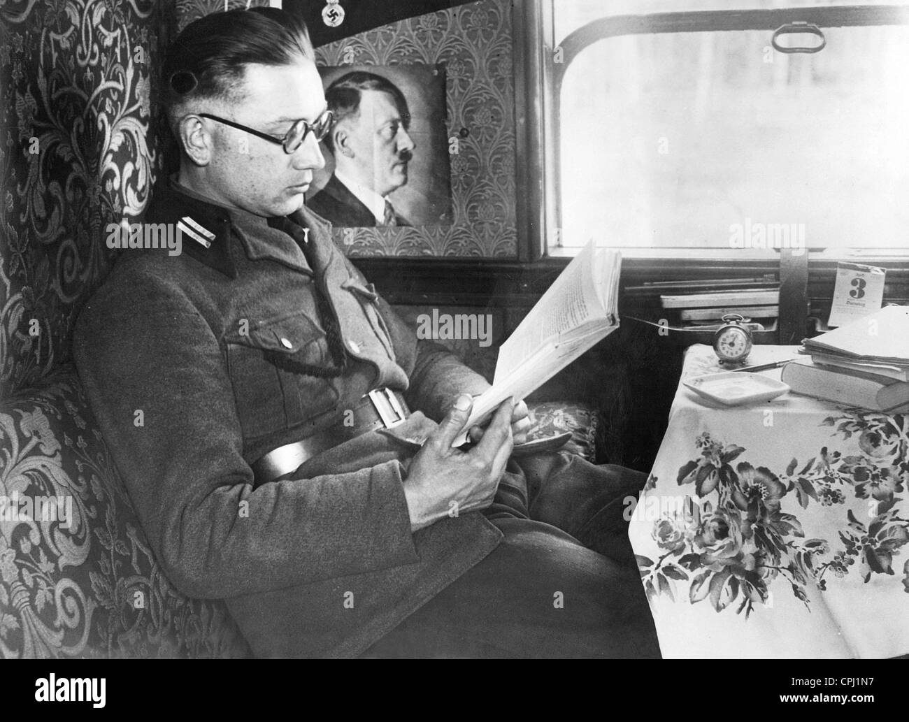 Un camp de travail en train de construction du chemin de fer du Reich, 1934 Banque D'Images