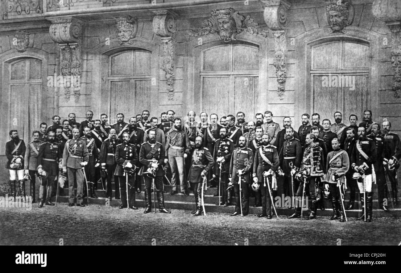 Le Prince Friedrich Wilhelm à Versailles, 1871 Banque D'Images