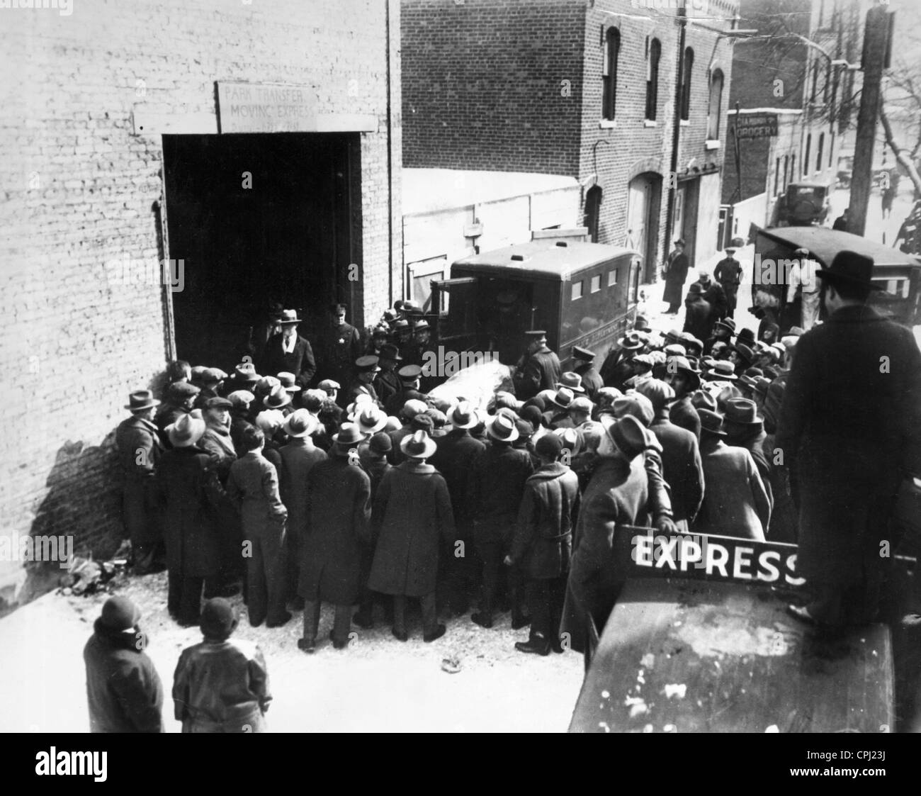 Guerre des gangs à Chicago, 1929 Banque D'Images