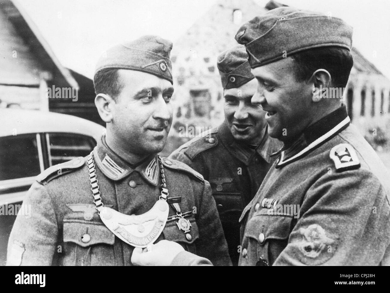 L'espagnol et l'allemand de la police militaire, 1941 Banque D'Images