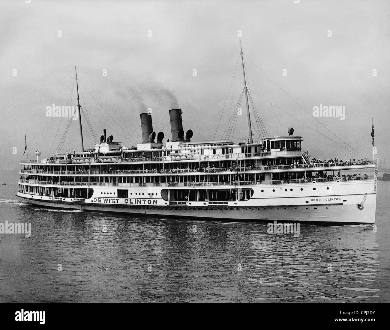 Bateau de plaisance sur la rivière Hudson, 1928 Banque D'Images