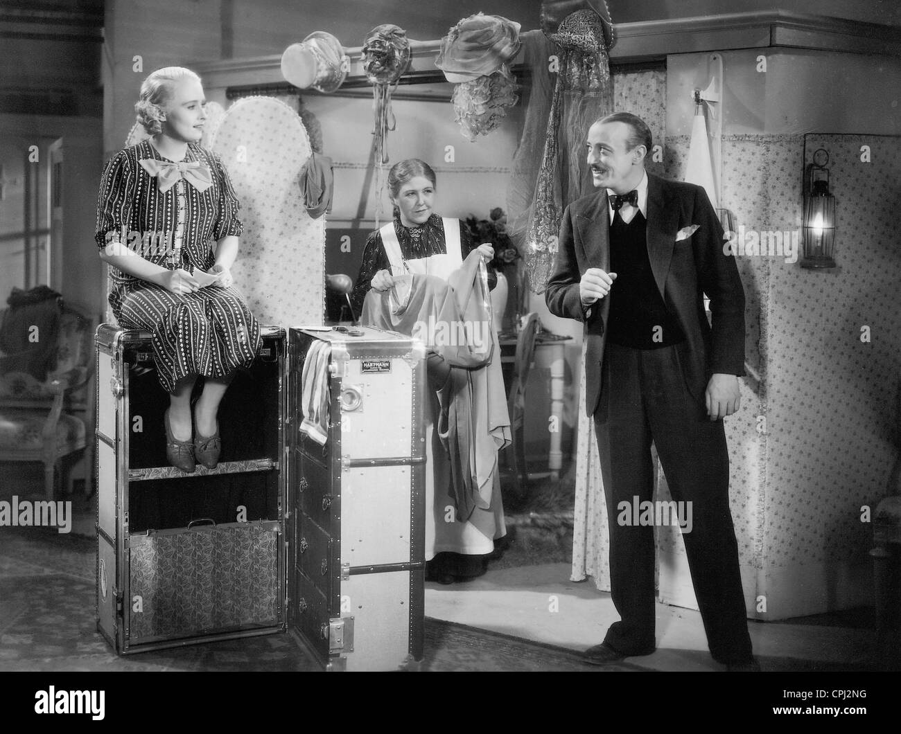 Claire Fuchs, Ida Wust et Hubert Von Meyerinck dans 'Spring' conte, 1934 Banque D'Images