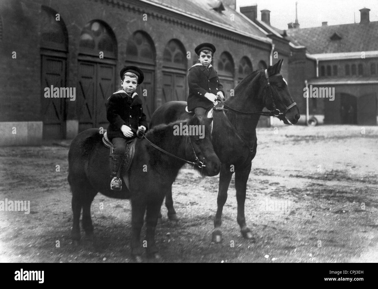 Sigward Prince et prince Gustave Adolphe de Suède, 1912 Banque D'Images