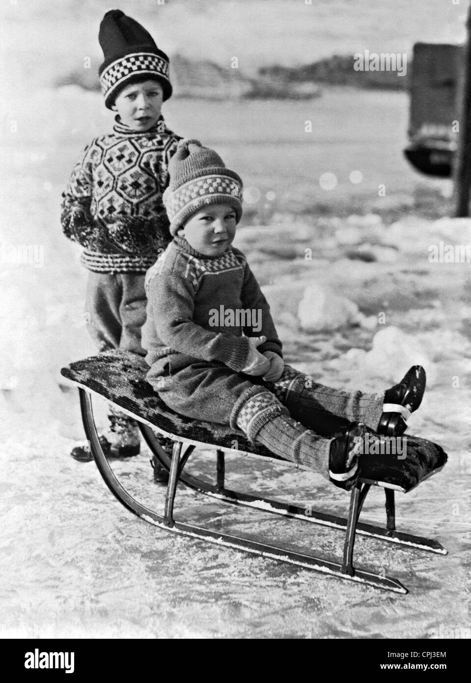 Le Prince et le prince Gustav Adolf de Suède, 1911 Sigward Banque D'Images