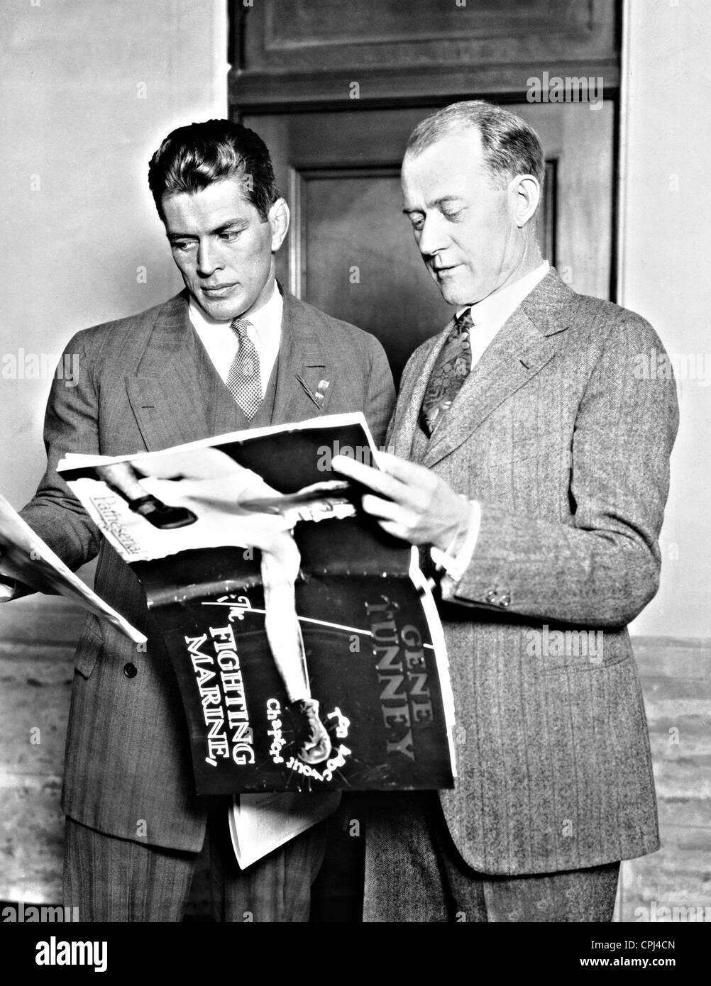 Gene Tunney et Elmer R. Pearson, 1926 Banque D'Images