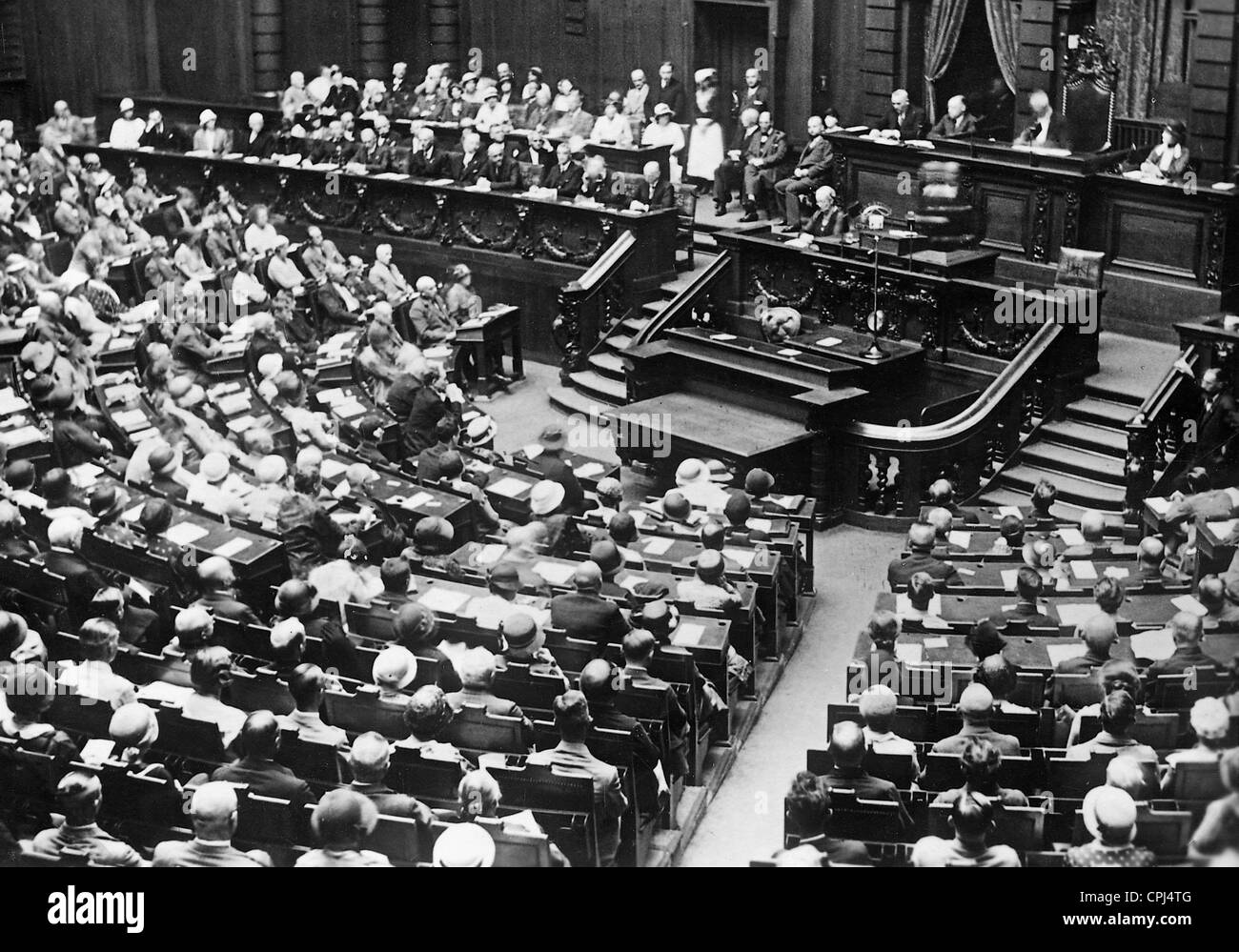 Démonstration de la comité de travail de l'association allemande contre le Traité de Versailles, 1932 Banque D'Images